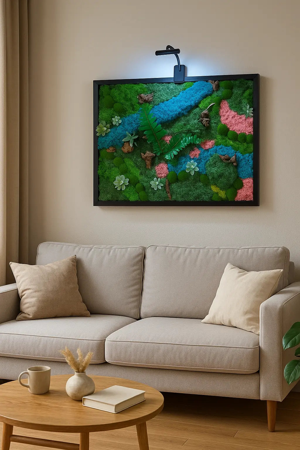 Tableau Végétal 50x70 cm “Eden” – Jardin Intérieur Sans Entretien | Vertéo Verte'o