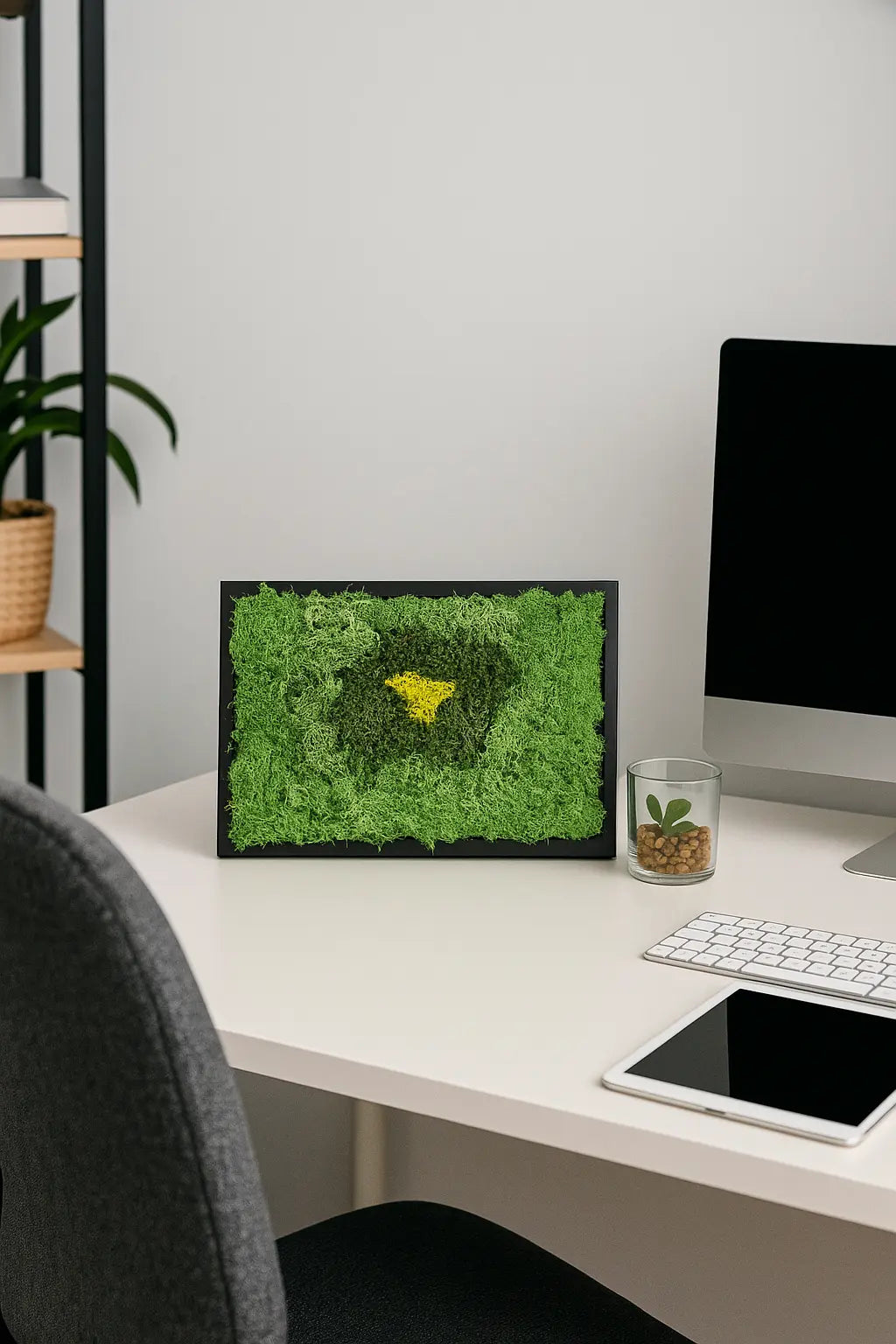 Tableau Végétal 21x29 cm “Cible” – Mini Déco Naturelle | Vertéo Verte'o