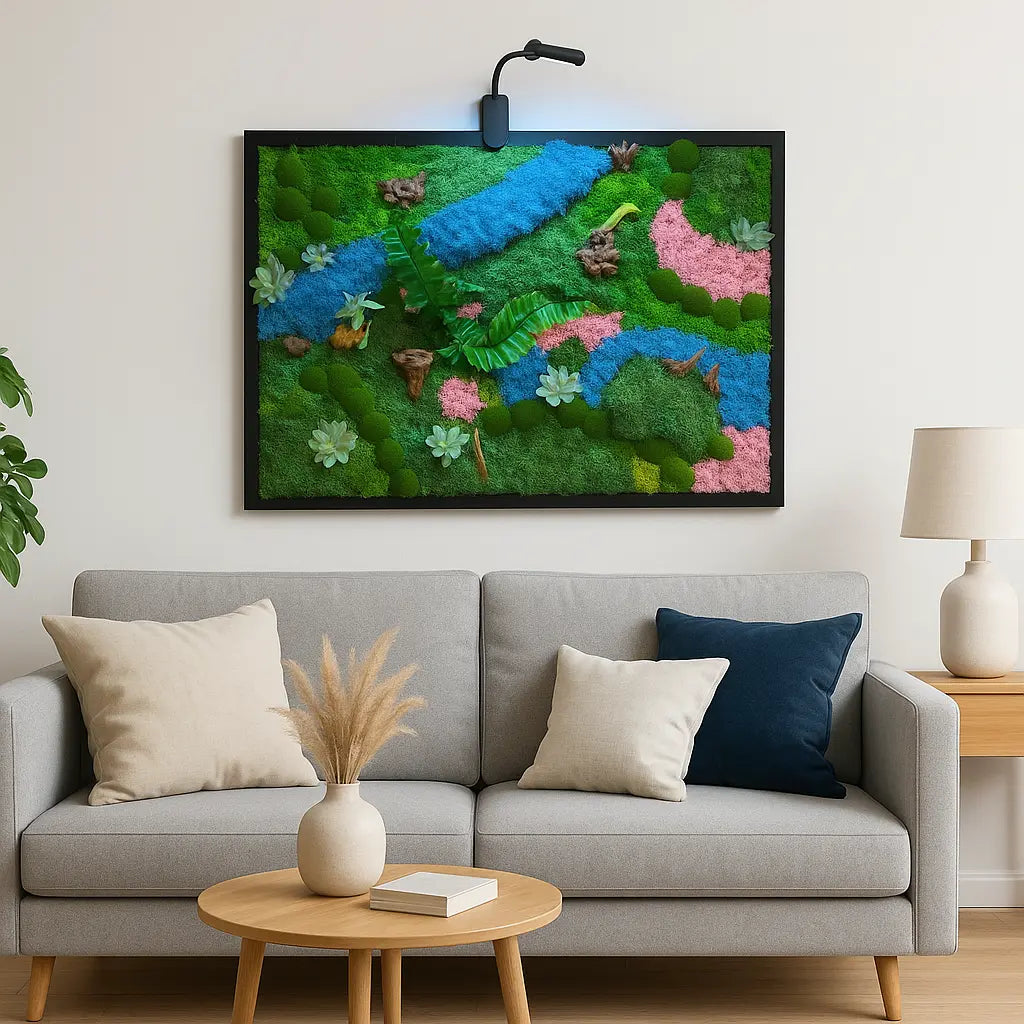 Tableau Végétal 50x70 cm “Eden” – Jardin Intérieur Sans Entretien | Vertéo Verte'o
