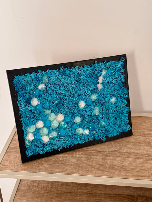 Tableau Végétal 21x29 cm “Océan” – Déco Nature & Bleu apaisant | Vertéo Verte'o